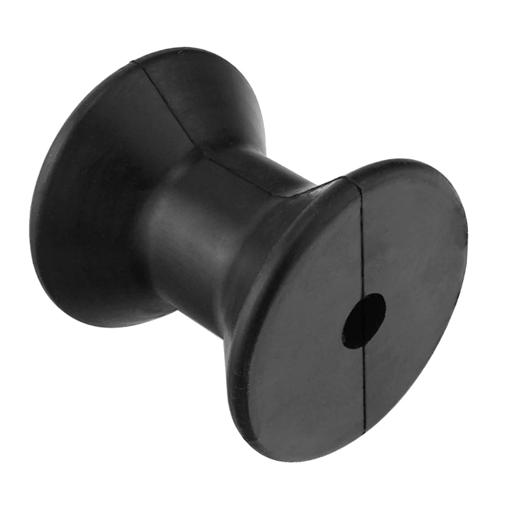 3 Inch Mounting Width Boat Trailer Black Molded Rubber Bow Stop Roller