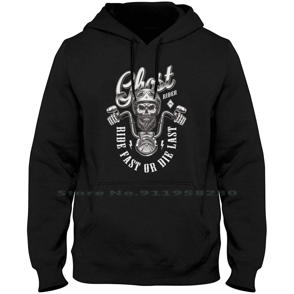 Ghost Rider , Rider Fast Or Die Last , Skull Hoodie Maglione 6Xl Big Size Cotton Skull Skill Rider Last Host Fast Ill Die Ast St