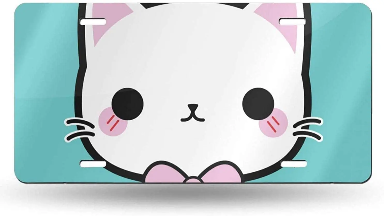 

yunsu Cute Cat License Plate,car Decor Personalise Tag,Novelty Car Front License Plate Metal Aluminum Car Plate 6 x 12 Inch