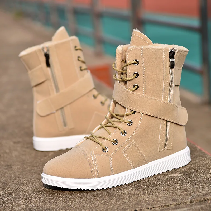 

AliExpress 2019 Autumn And Winter Boots Martin Boots Men's England Men's Boots Hight-top plus Cotton Worker Boot Men's Combat Bo