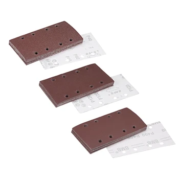 

uxcell 15pcs Hook and Loop Sanding Sheet Wet Dry Aluminum Oxide Sandpaper for polishing painting putty atomic ash metals etc