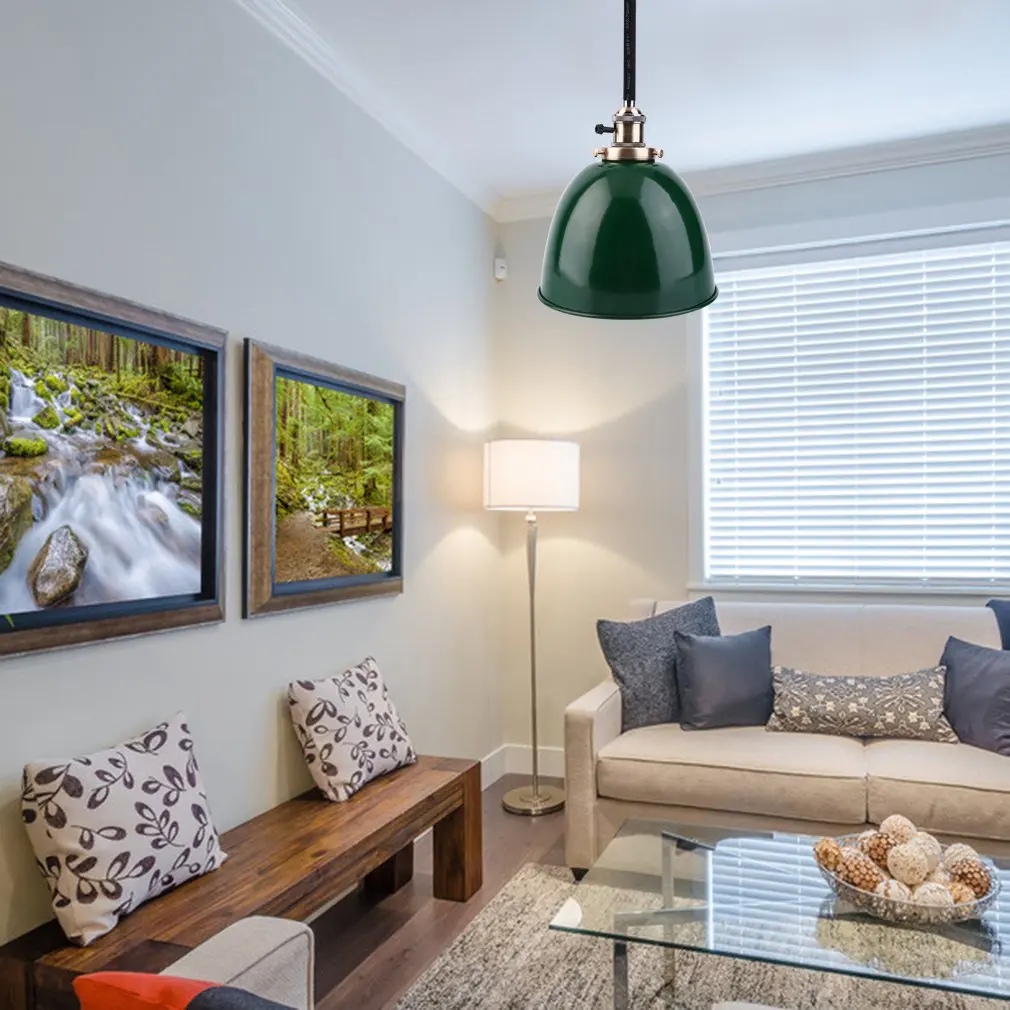 

Retro Industrial Edison Simplicity Chandelier Vintage Ceiling Lamp with Metal Shiny Nordic style Shade for Home Restaurant Bar