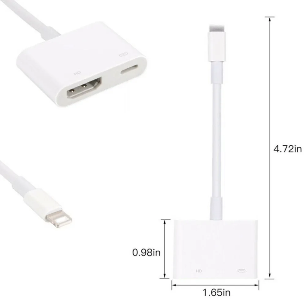 Для Lightning/HDMI адаптер USB кабель цифровой AV tv для iPhone 6 7 8 Plus X XS XR iPad адаптер Разъем 1080P HD адаптеры