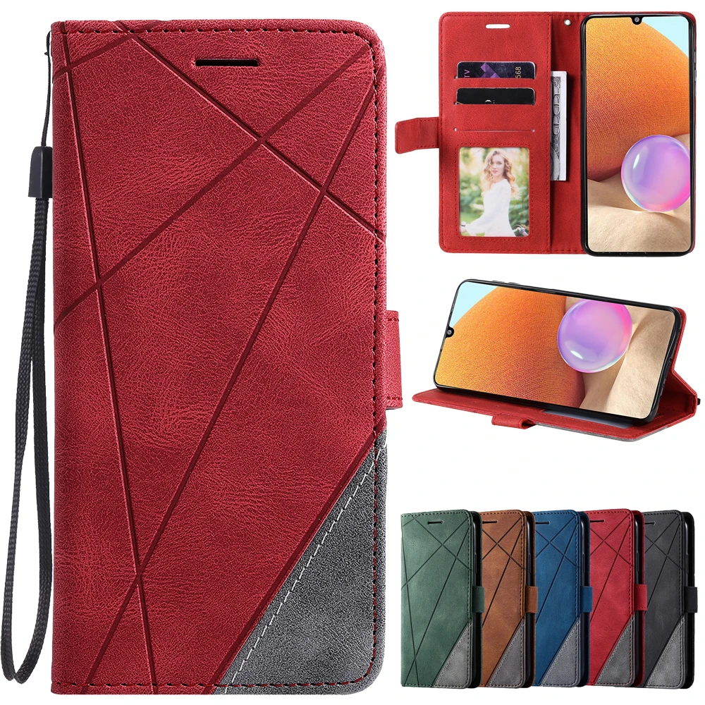 Кожаный чехол для Samsung Galaxy A01 A02S A10S A11 A12 A20 A21 A32 A40 A41 A50 A51 A52 A70 A71 A72 A91
