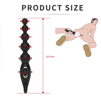 Anal Vibrator 7 Speed Anal Beads Gay Prostate Massage Butt Plug Stimulator Dildo Vibrator Sex Toy For Men Women Couple Sex Goods 4