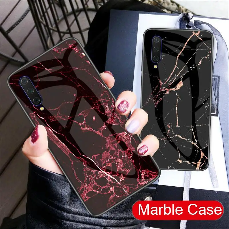 

Marble Tempered Glass Case For Huawei P Smart Plus 2019 P20 P30 Honor 9X Pro 8X 8C 8A 8 9 10 20 lite 10i 20i V20 Back Cover Case