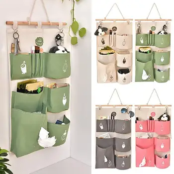 

Cute Owl Door Wardrobe Wall Hanging Multi-Pocket Storage Bag Container Organizer