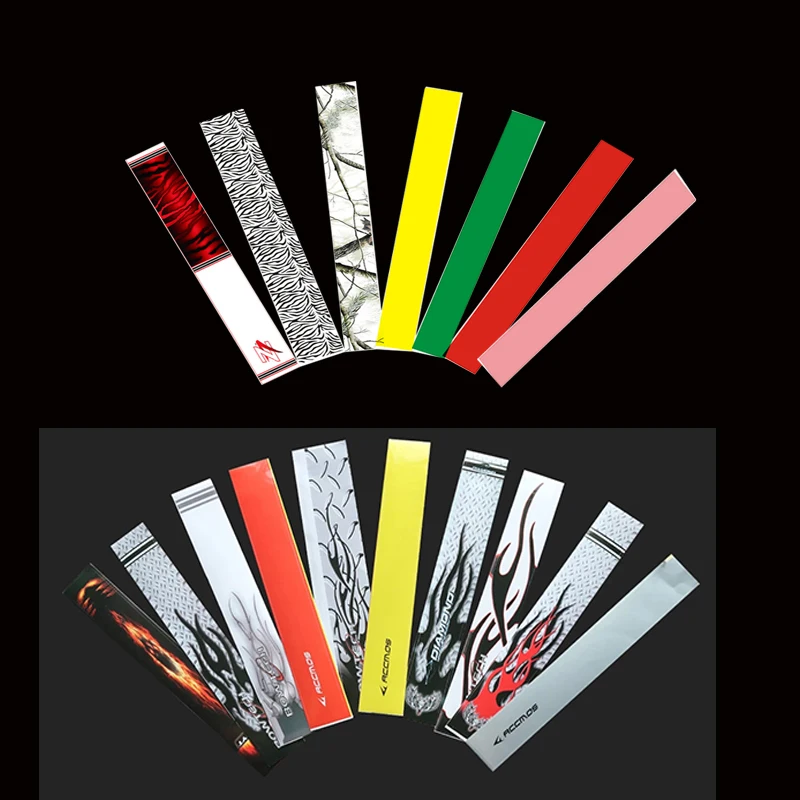 14 pcs Arrow Shaft Wraps Skin Stickers Wraps Fletching Archery OD 6-8mm Carbon / Aluminum / Fiberglass Arrow Accessory
