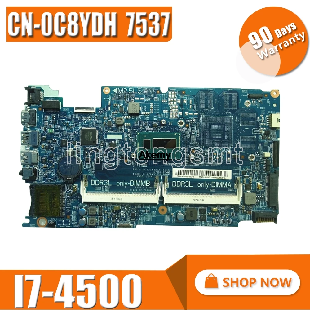 Akemy 12311-1 I7-4500U для DELL INSPIRON 15 7537 15R 7537 Материнская плата ноутбука CN-0C8YDH 0C8YDH C8YDH ПРБ: KWC14