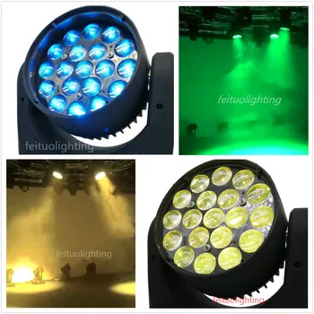 

E-2in1 flight case stage lighting 19*10w rgbw 4 in1 dmx512 lyre led zoom wash moving head dj lights