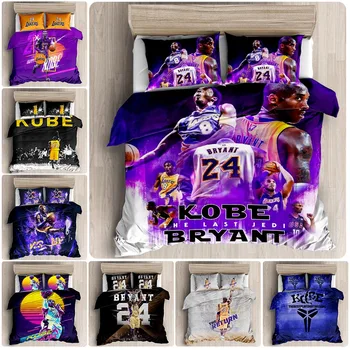 

Commemorate NBA Basketball superstar Bedding Set Printed Duvet Cover Set Bed Set Bed Linens Twin Full Queen King