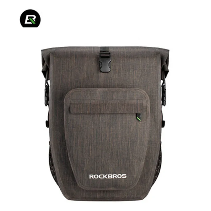black 2 ROCKBROS Дорожные Велоспорт Сумка водонепроницаемая сумка для велосипеда 20L корзина навесная задняя велосипедная сумка заднее сиденье багажник мешок-панье аксессуары для горных велосипедов - Цвет: black 2