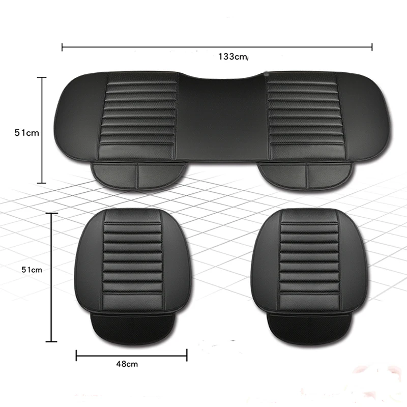 Универсальный чехол для автомобильных сидений дышащий из искусственной кожи Коврик для автомобильного стула Подушка Чехол для переднего сиденья автомобиля четыре сезона Противоскользящий коврик