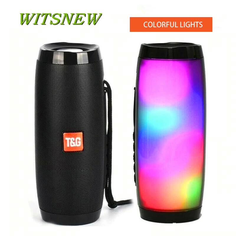 

TG157 Bluetooth Speaker Portable Outdoor Loudspeaker Wireless Column 3D 10W Stereo Music Surround Support FM TFCard Bass Box