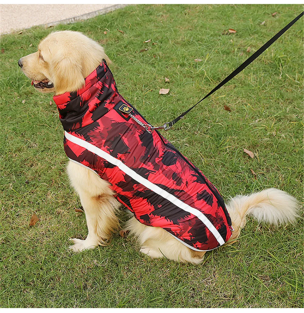 Big Dog Vest Jacket Coat Winter Waterproof Warm Pet Clothes for Small Large Dogs Chihuahua Pug French Bulldog Clothing S-6XL