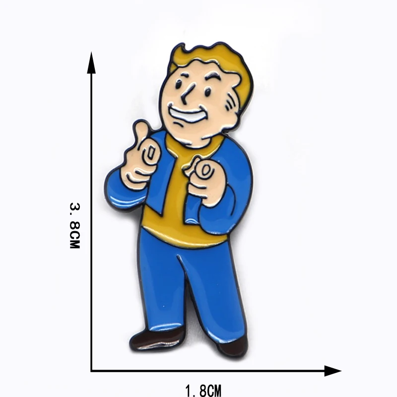 Афина гики брошь Fallout Charisma эмалированная булавка для детей Мужской значок нагрудная булавка украшение для рюкзака мультфильм аниме-шляпа булавки A116