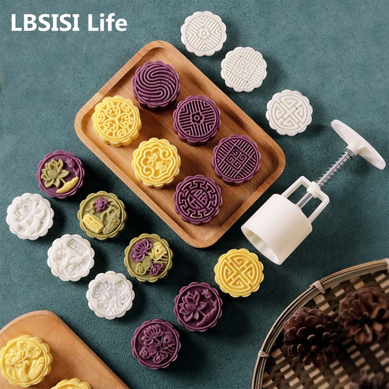Пресс-форма LBSISI Life Mooncake пресс-форма ручной работы для выпечки плюшевого печенья