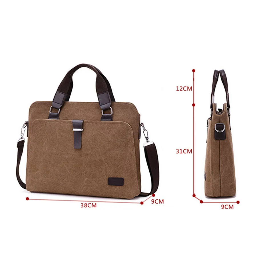 Universal Laptop Bag Men Canvas Briefcase Office Travel Messenger Shoulder Bag Portable Notebook Handbag Large-capacity Pouch (30)