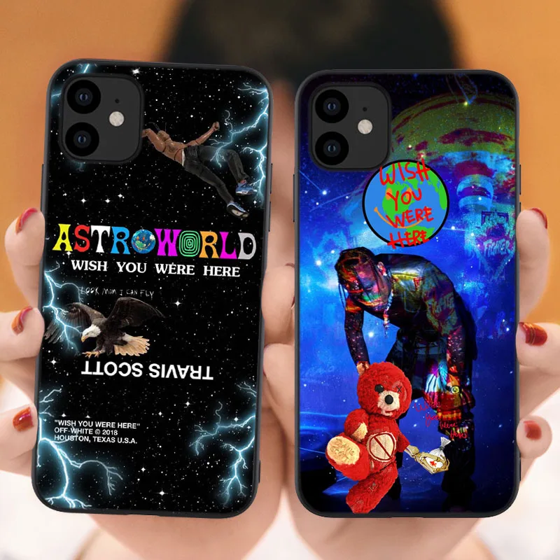ASTROWORLD TOUR TEDDY BEAR WISH YOU WERE HERE Soft Phone Case for iPhones X 5S 6 6S 7 8 Plus XR XS MAX XS 11 Pro Max 5.8 6.1 6.5