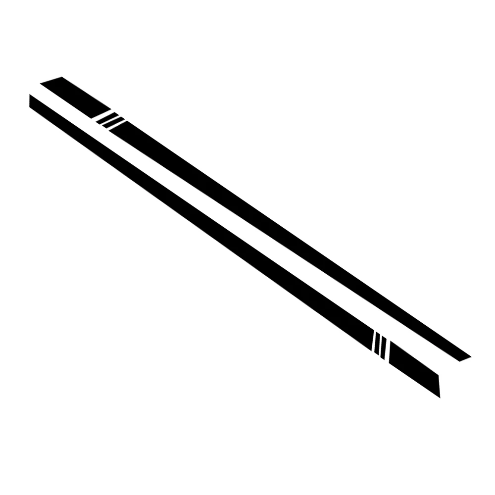 Черный LEEPEE, 2 шт./лот, длинная полоска, стильная Автомобильная наклейка, автомобильная пленка, виниловая пленка, авто украшение, автомобильный стиль, наклейки на оба тела - Название цвета: Черный