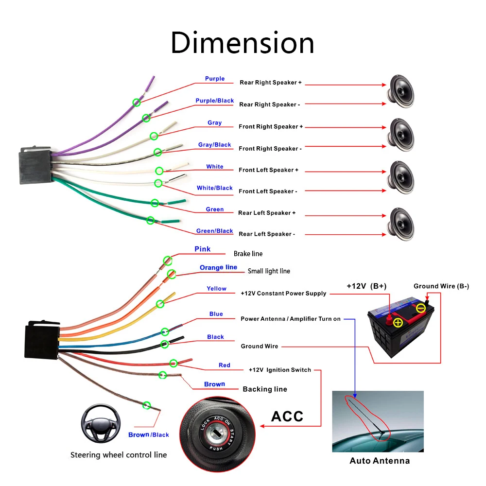 OLOMM SWM-7805 Car Stereo & Bluetooth Audio Player w/ Camera Support