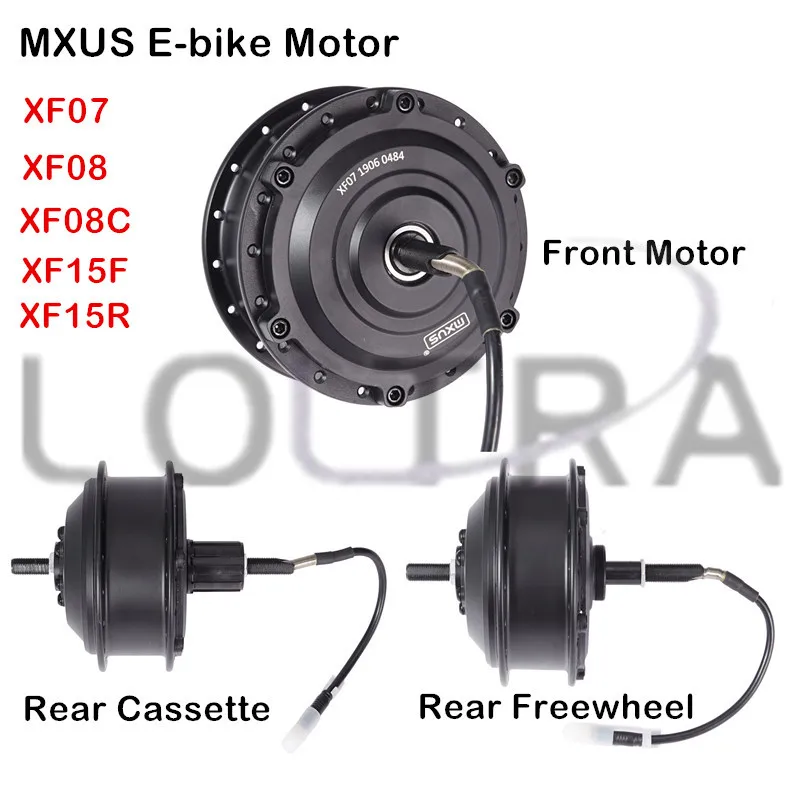 MXUS 36V 250W 48V 500W Brushless Ebike Front Rear Hub Cassette Motor Freewheel