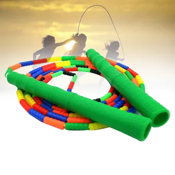 

280cm Kids Fitness Training Workout Home Non Slip Indoor Outdoor Adjustable TPU Soft Beaded Weight Loss Jump Rope Segmented