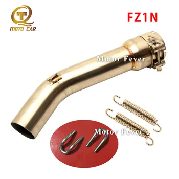 

Motorcycle Exhaust Adapter Link Pipe Slip on Middle Tube Muffler for Yamaha FZ1 FZ1N FZ1000 2006 2007 2008 2009-2011-2013 2014