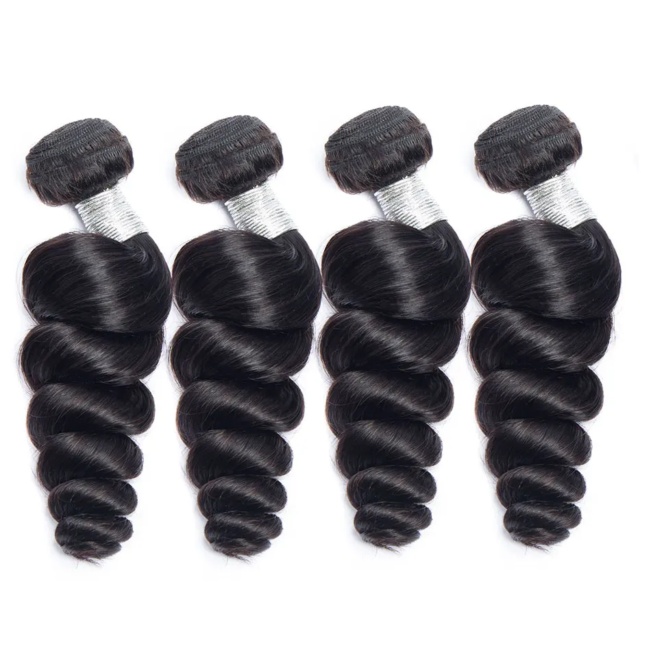 

ALIBELE HAIR Peruvian Loose Wave Bundles Remy Hair Bundles 3 4 Pcs Human Hair Extensions Weave Peruvian Hair Bundles Free Ship