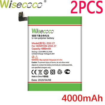 

WISECOCO 2PCS 4000mAh Battery For HOMTOM ZOJi Z7 Z 7 Phone In Stock Latest Production High Quality Battery+Tracking Number