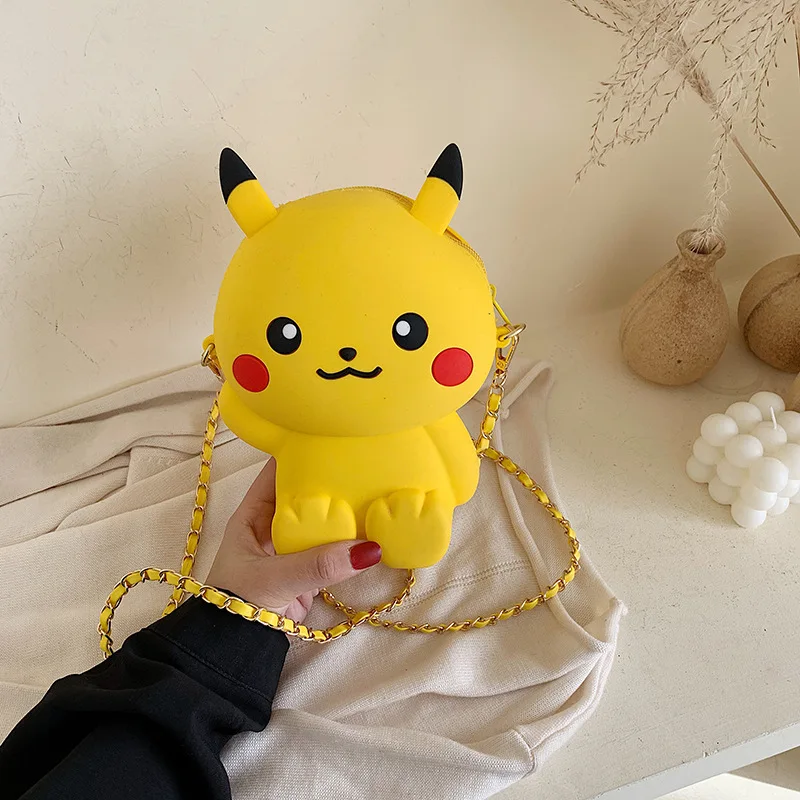 

2019 New Style Silica Gel Simple Cartoon Cute Mobile Phone Bag Bika Qiu Modeling Shoulder WOMEN'S Bag