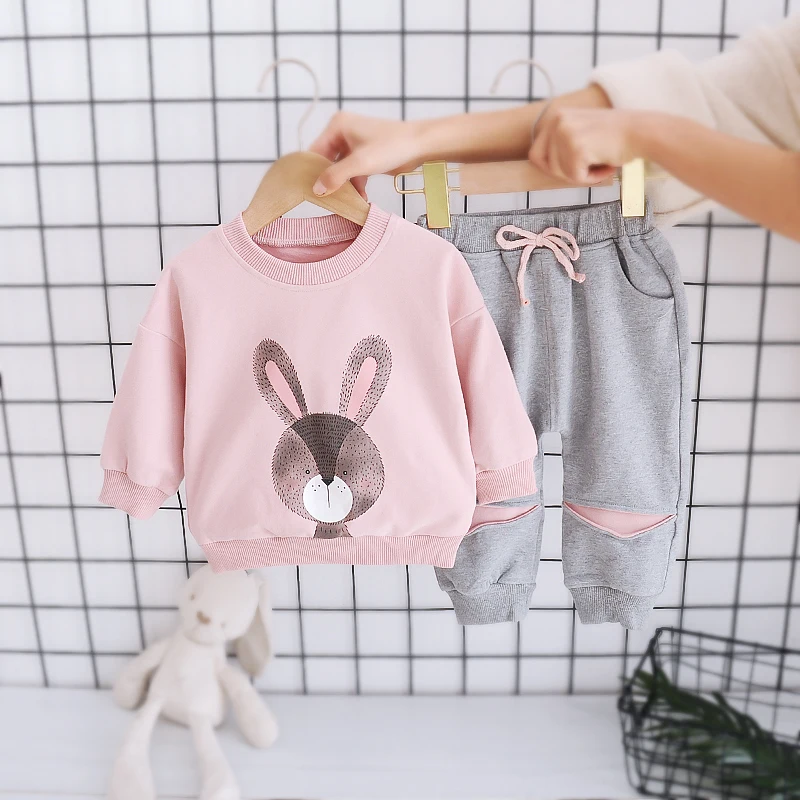 2Pcs Baby Girls Clothes Sets Autumn Winter Toddler Girls Outfits Kids Tracksuit for Girl Suit Children Clothing 1 To 5 Year