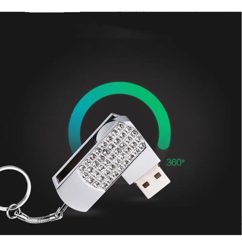 Usb флэш-память 128GB 4GB брелок с украшением в виде кристаллов подарок девушке USB флэш-накопитель 32 Гб металлический флеш-накопитель 16 Гб USB флешки 64Гб флэш-накопитель 8 Гб