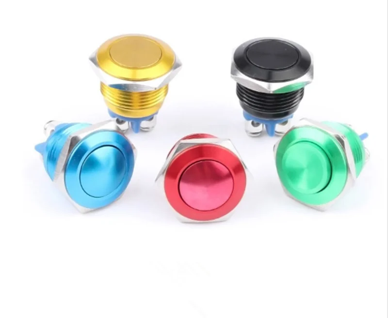 

Electronic Button Switch Metal Pressure Switch Waterproof Momentary Push Button 12v 240v Switches 12/16/19/22mm