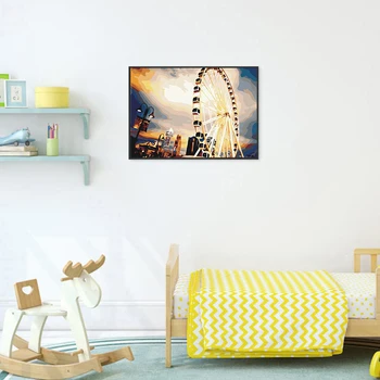 

DIY Ice Lake Sailing Boat Railway Canvas Full Set Painting By Numbers Kit Oil Art Picture Ornaments for Home Wall Decoration