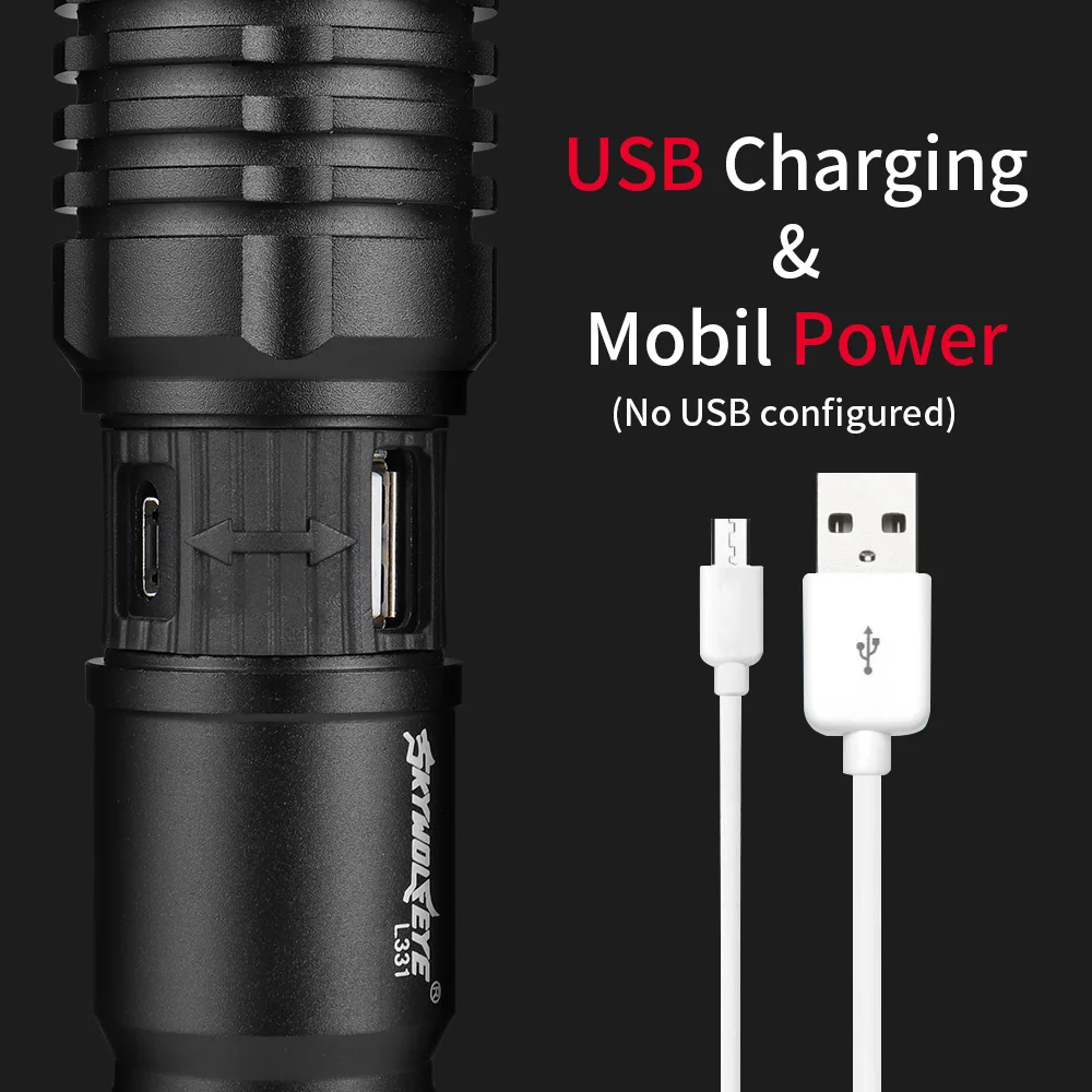 USB светодиодный фонарики XPH50 3 режима фонарик с фокусировкой света 18650 фонарик светодиодный фонарик портативный светодиодный фонарь