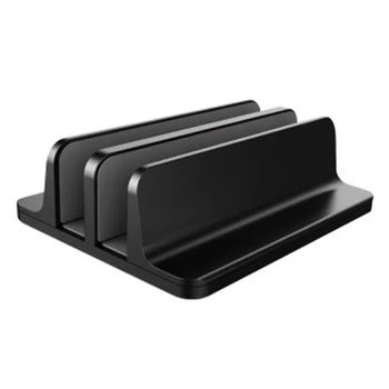 

Vertical Laptop Stand [Dock Version] - Adjustable 2 Slot Aluminum Desktop Holder - for All /Chromebook/Surface/Dell/iPad