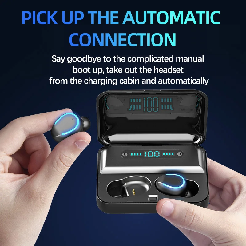 F9 5 TWS V5 0 Wireless Bluetooth Earphone 3500mAh Touch LED Digital Display Waterproof In ear Sport Stereo HiFi Music Headset