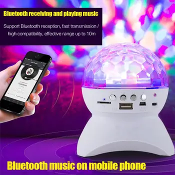 

Fantastic USB /TF /AUX Strobe Light Stage Light Bluetooth Speaker Holiday Lighting Control Mode KTV Luminous 360 ° Rotation
