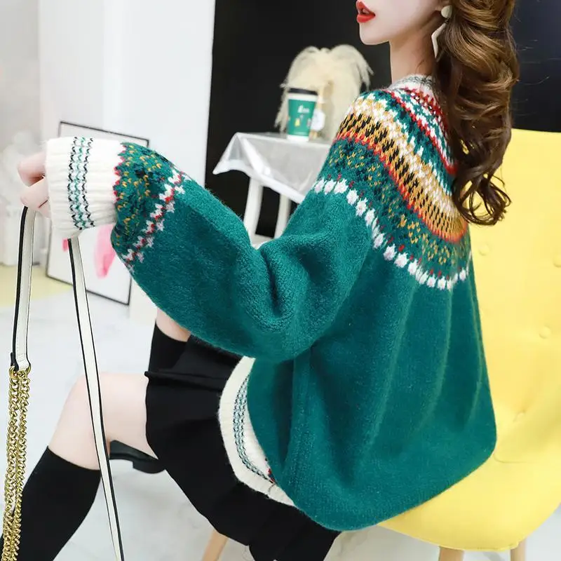 

New style autumn dress with foreign style, loose and heavy net red new year's red top