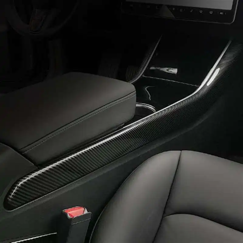 

ABS carbon fiber center control strip For Tesla model 3 Protection Side Edge