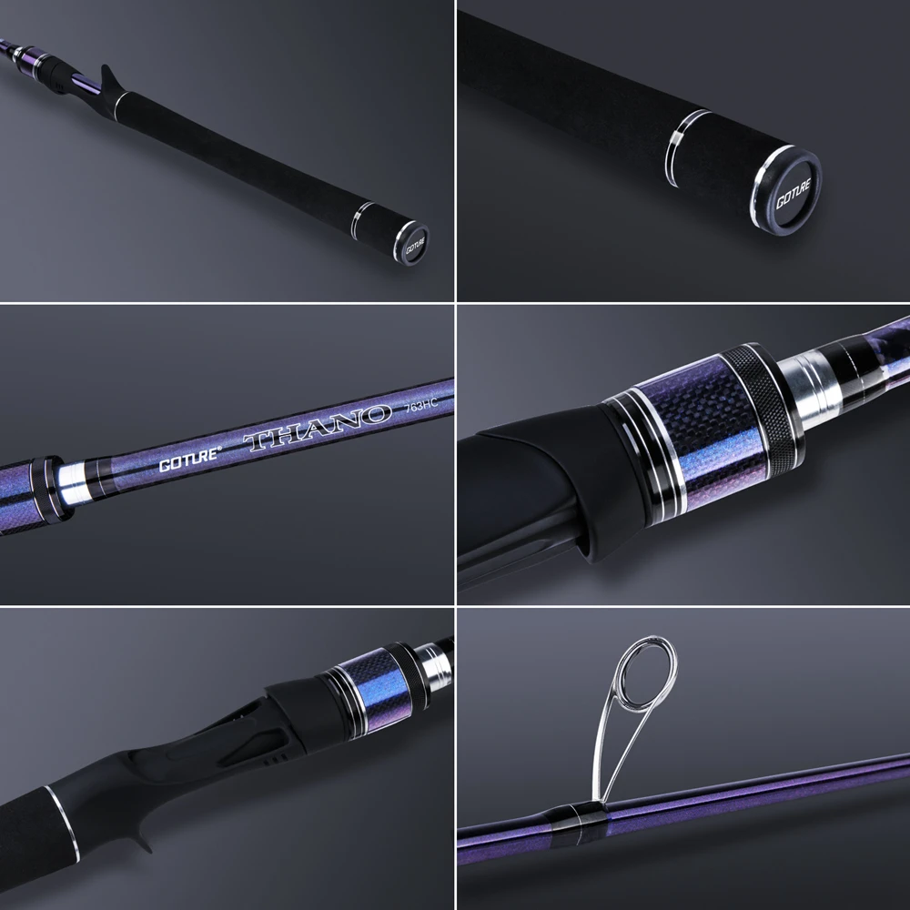 Goture Спиннинг/Литье удочка H MH M ML мощность 30T+ 24T углеродное волокно карп форель, щука Удочка 2,03 м 2,13 м 2,18 м 2,28 м
