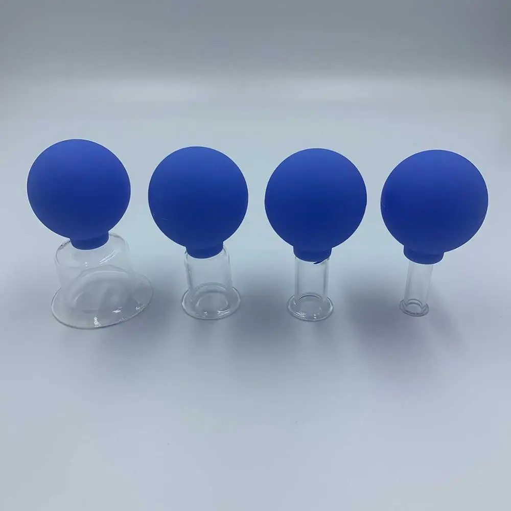 Резиновая головка стеклянный вакуумный массажер для тела в виде банок ventosa присоски стеклянные вакуумные присоски банки для терапии Набор банок для массажа