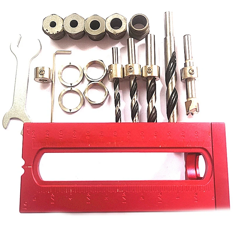 

GTBL 1 Set Woodworking Pocket Hole Screw Jig Drill Bits Set Cross Oblique Flat Head Screw Puncher Bed Cabinet Screw Puncher Loca