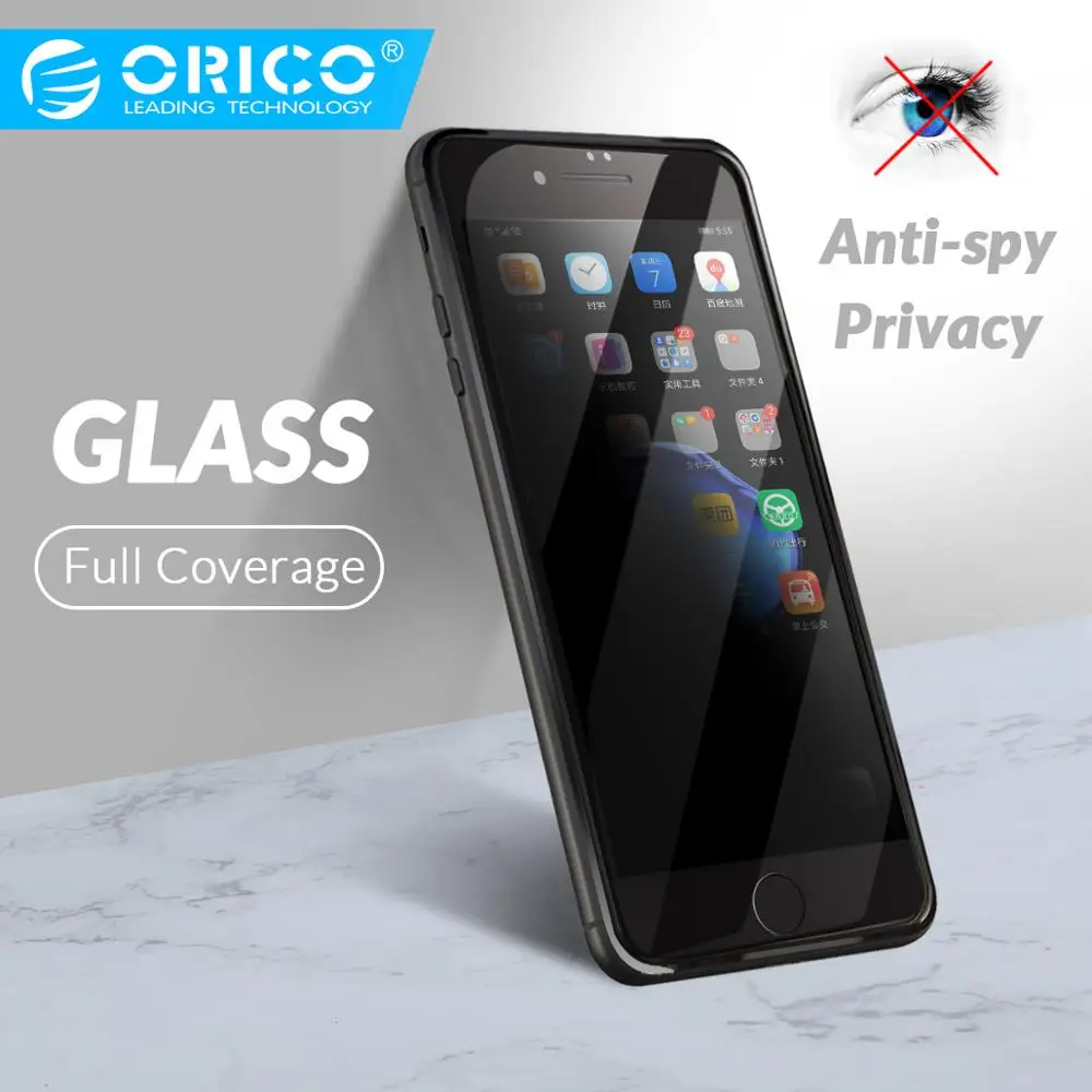 

ORICO Anti Spy Transparent Glass Screen Protector For iphone 6 6S Tempered Glass On iphone 7 8 Plus Privacy Screen Protector