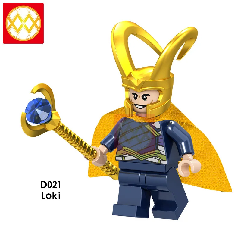 Тор Локи X0269 строительные блоки леди Тор недостойный Тор один Frigga Valkyria Hela Heimdall Asgard детские игрушки - Цвет: D021