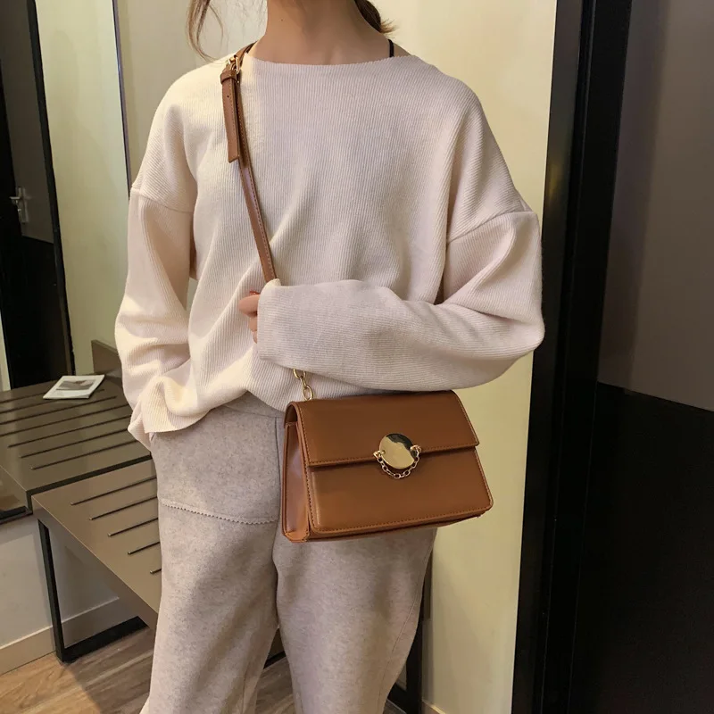 

Women's bag 2019 new shoulder bag Korean version of diagonal fashion ladies small square bag tide Joker PU summer bag