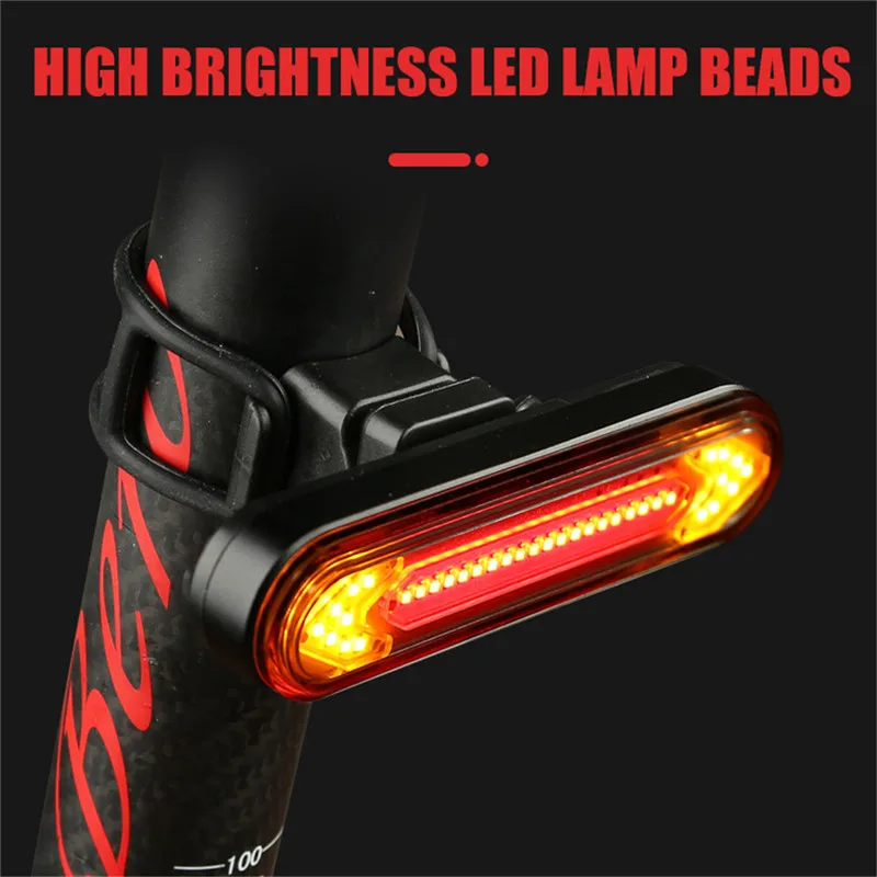 

Bicycle Rear Light Wireless Remote Control Rechargeable LED Bicycle Turn Signal Taillight Cycling Accessories