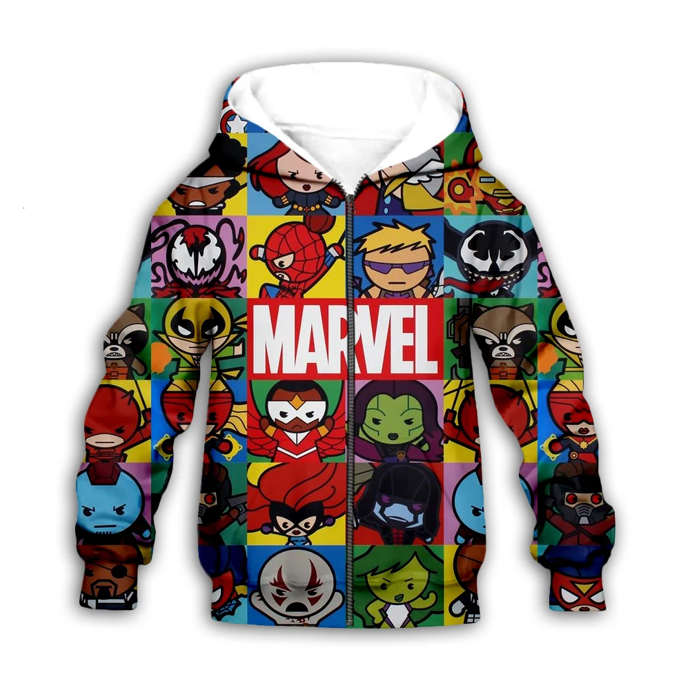 Детские 3d толстовки с капюшоном для мальчиков Мстители, супергерой Marvel, Железный человек, Тор, Халк, Капитан Америка, принт Человека-паука, толстовка куртка с рисунком