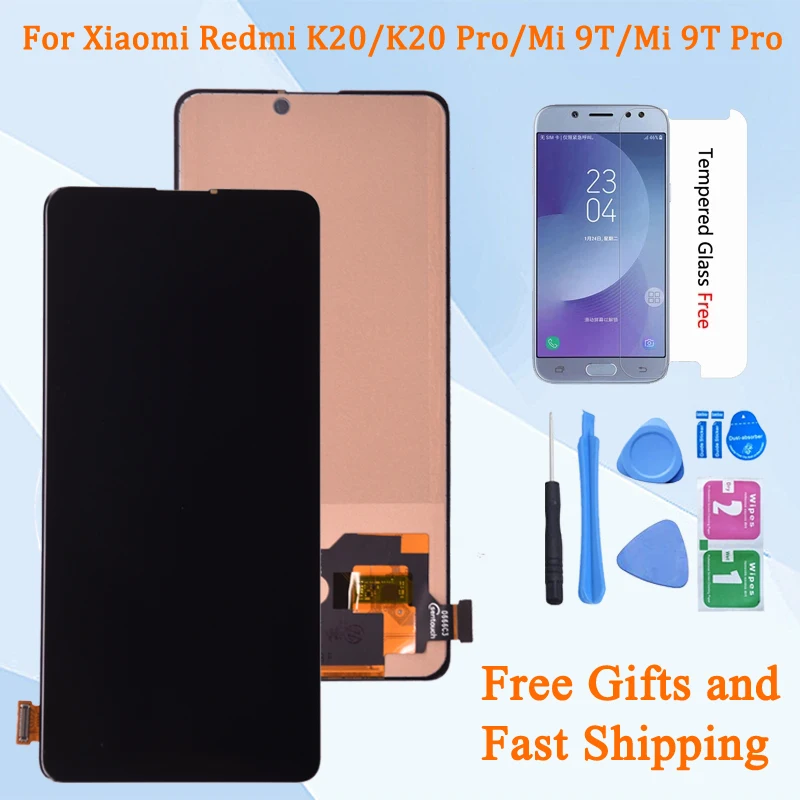 Super AMOLED для Xiaomi Redmi K20 Pro LCD Mi 9T сенсорный экран дигитайзер панель в сборе запасные